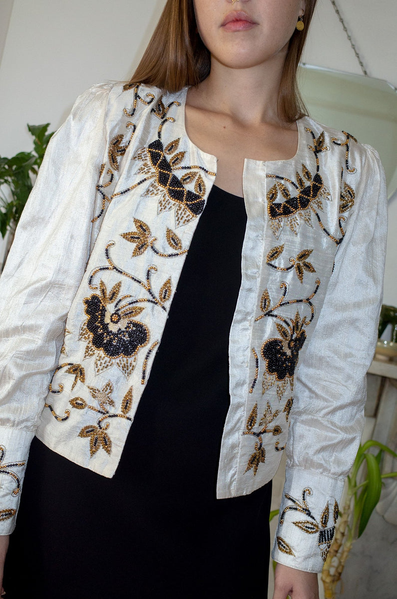 embroidered evening jacket